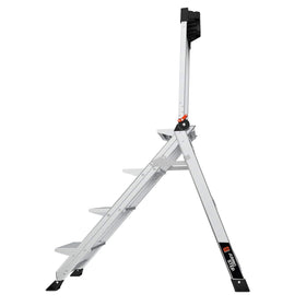 Little Giant Jumbo Step safety bar adds stability on the top step.