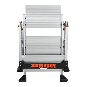 Little Giant Jumbo Step slip-resistant treads enhance stability on uneven surfaces.