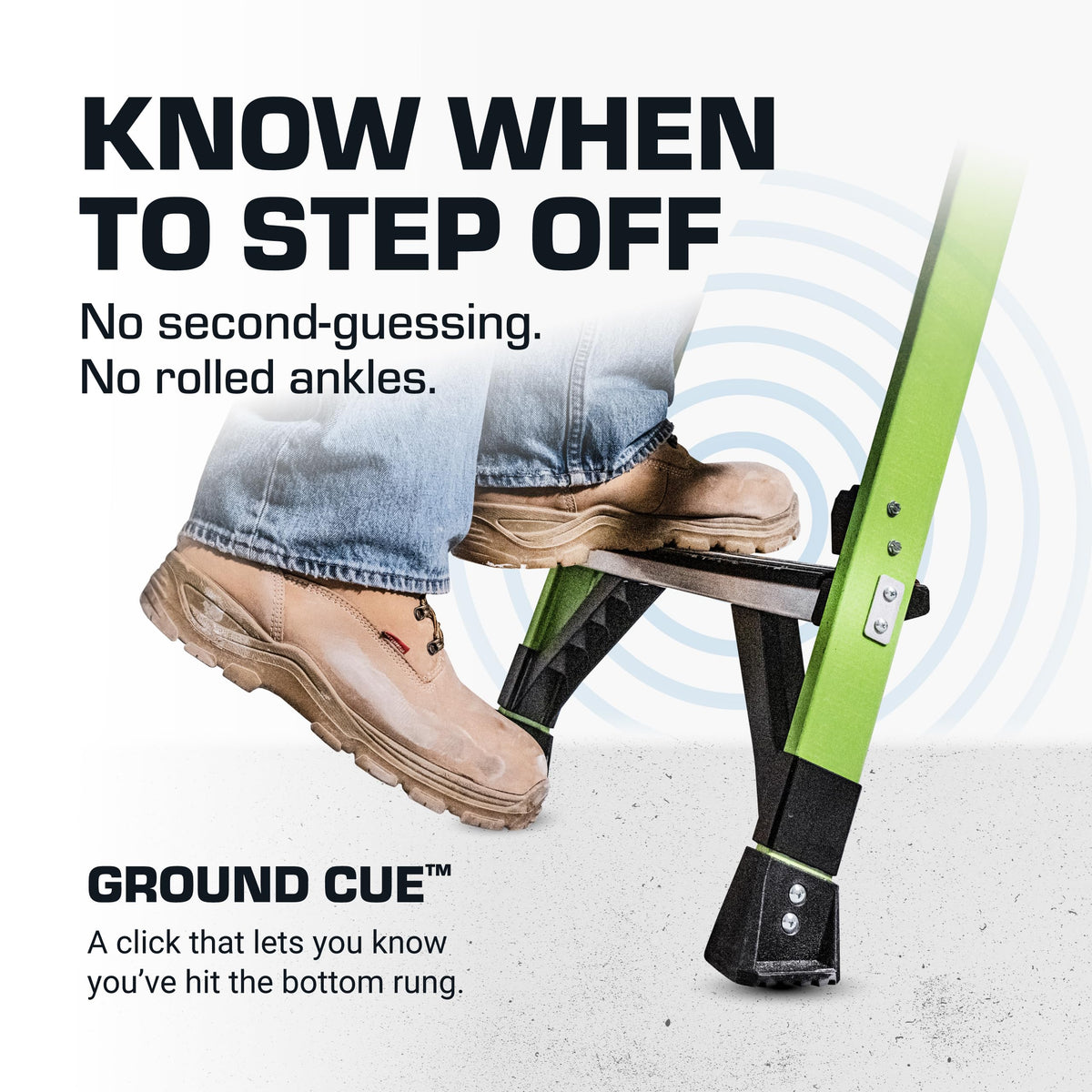 MightyLite 3-inch steps provide secure footing on each ascent