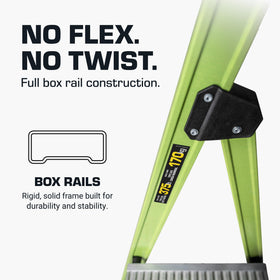 Rigid, no-flex construction ensures stable climbing and leaning