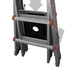Little Giant Project Tray built-in drink holder keeps you hydrated during task work.