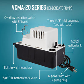 Compact assembly with tubing and power cord ready for installation