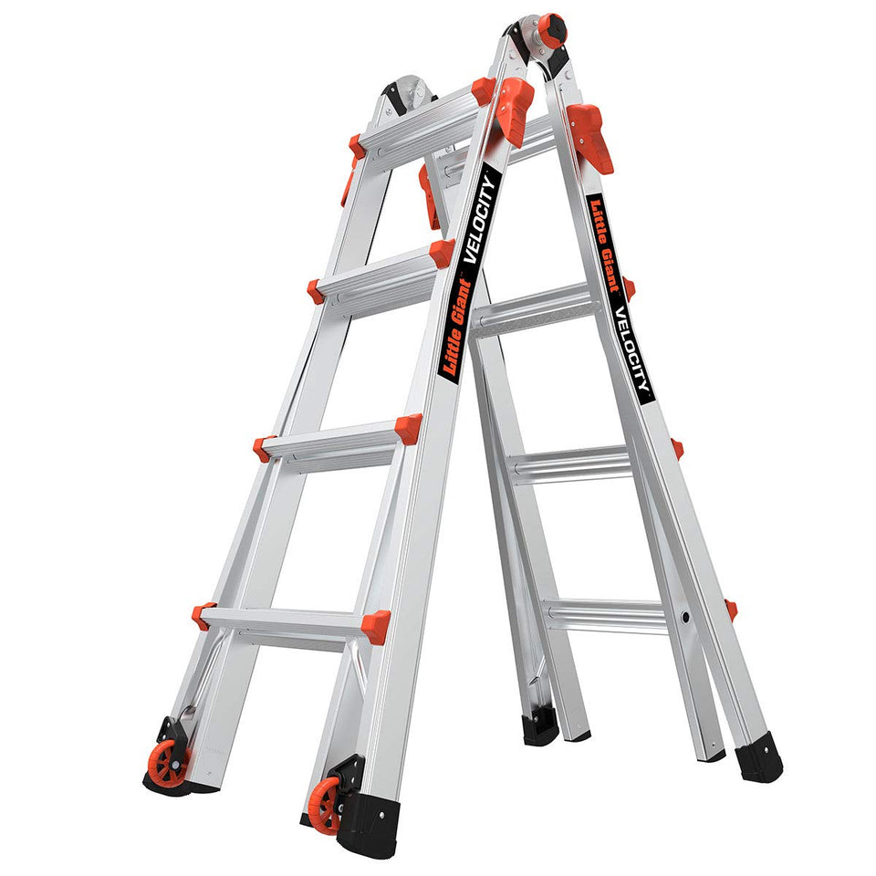 Little Giant Velocity wheels enable smooth transport on job sites