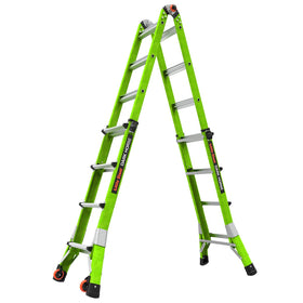 Little Giant Dark Horse wide-flared base improves side-tip stability.