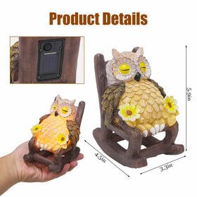 LIULO TOOL owl on chair under solar light adds warm charm to patios