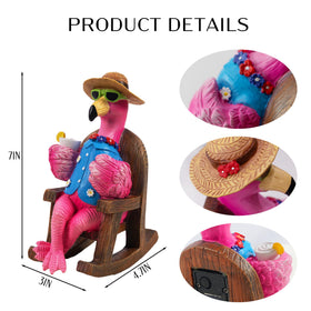 LIULO TOOL resin flamingo close-up detail shows durable outdoor craft.