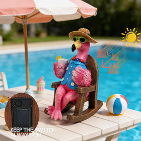 LIULO TOOL waterproof resin flamingo resists rain and sun exposure.