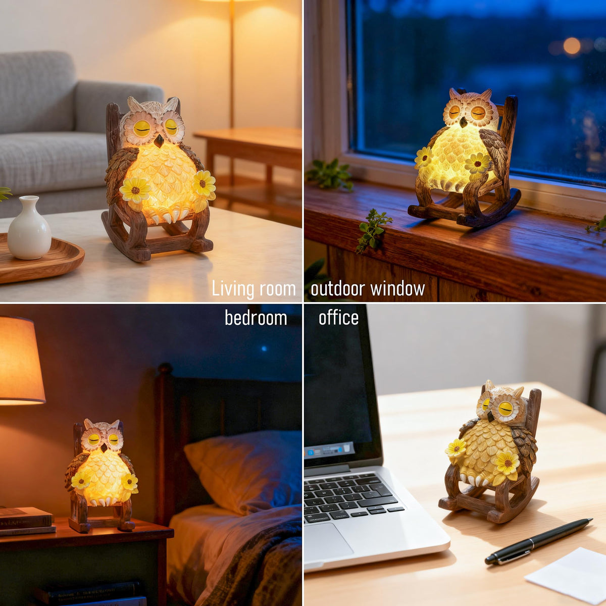 LIULO TOOL weather-resistant owl display ready for sun and rain