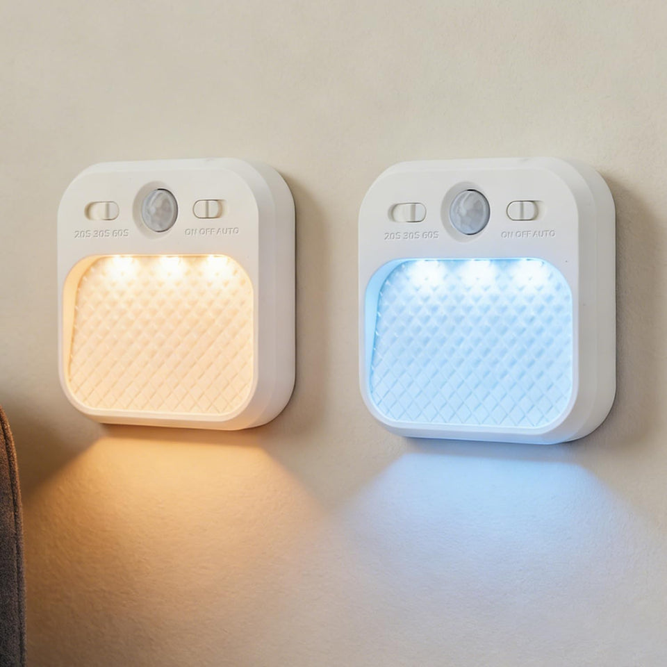 LIUYANGMAO motion-sensor night light showing 120-degree detection for hands-free illumination