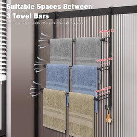 Livabber black rack door-mounted close-up on sturdy metal construction