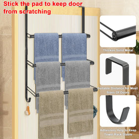 Livabber towel-rack back-panel view emphasizing stability-ready hardware