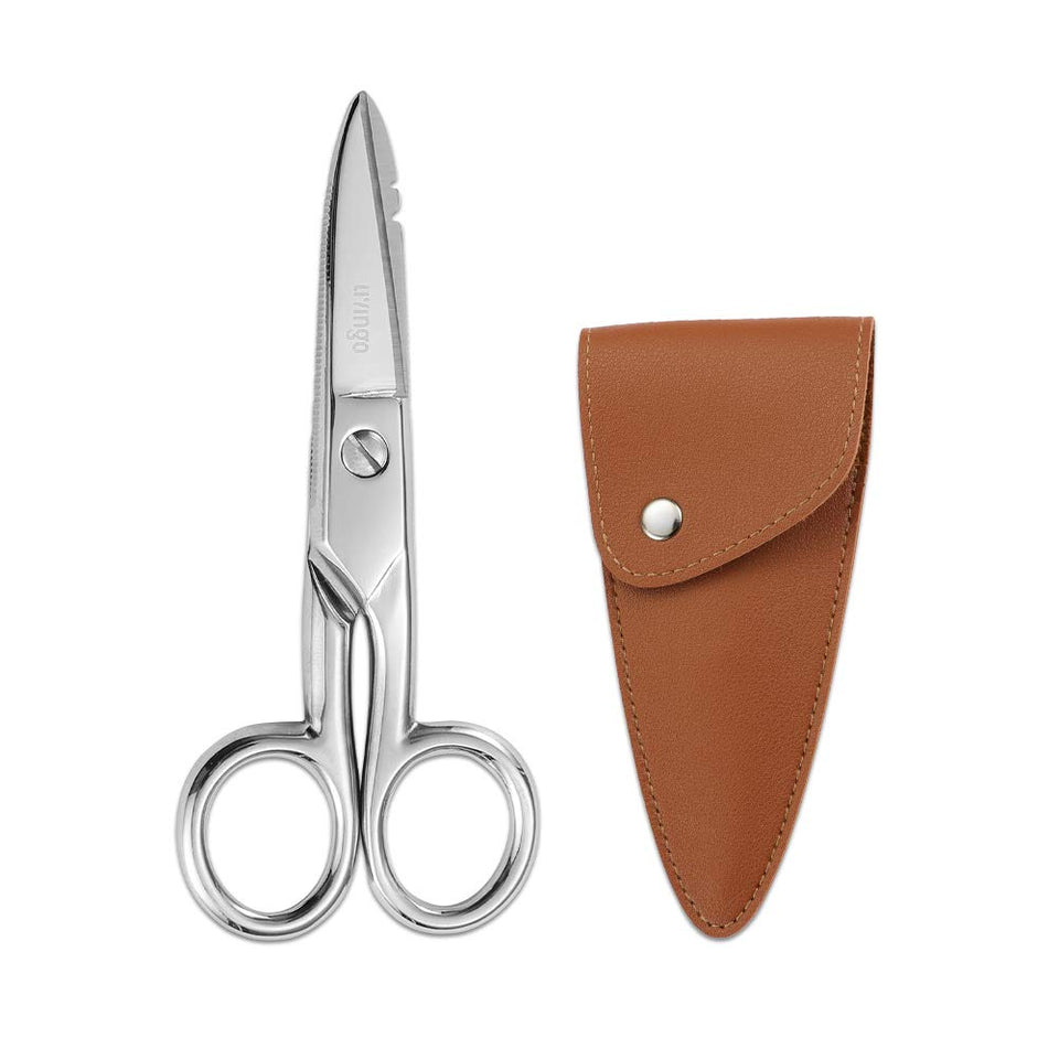 LIVINGO Electrician Scissors cutting blade for precise electrical work.