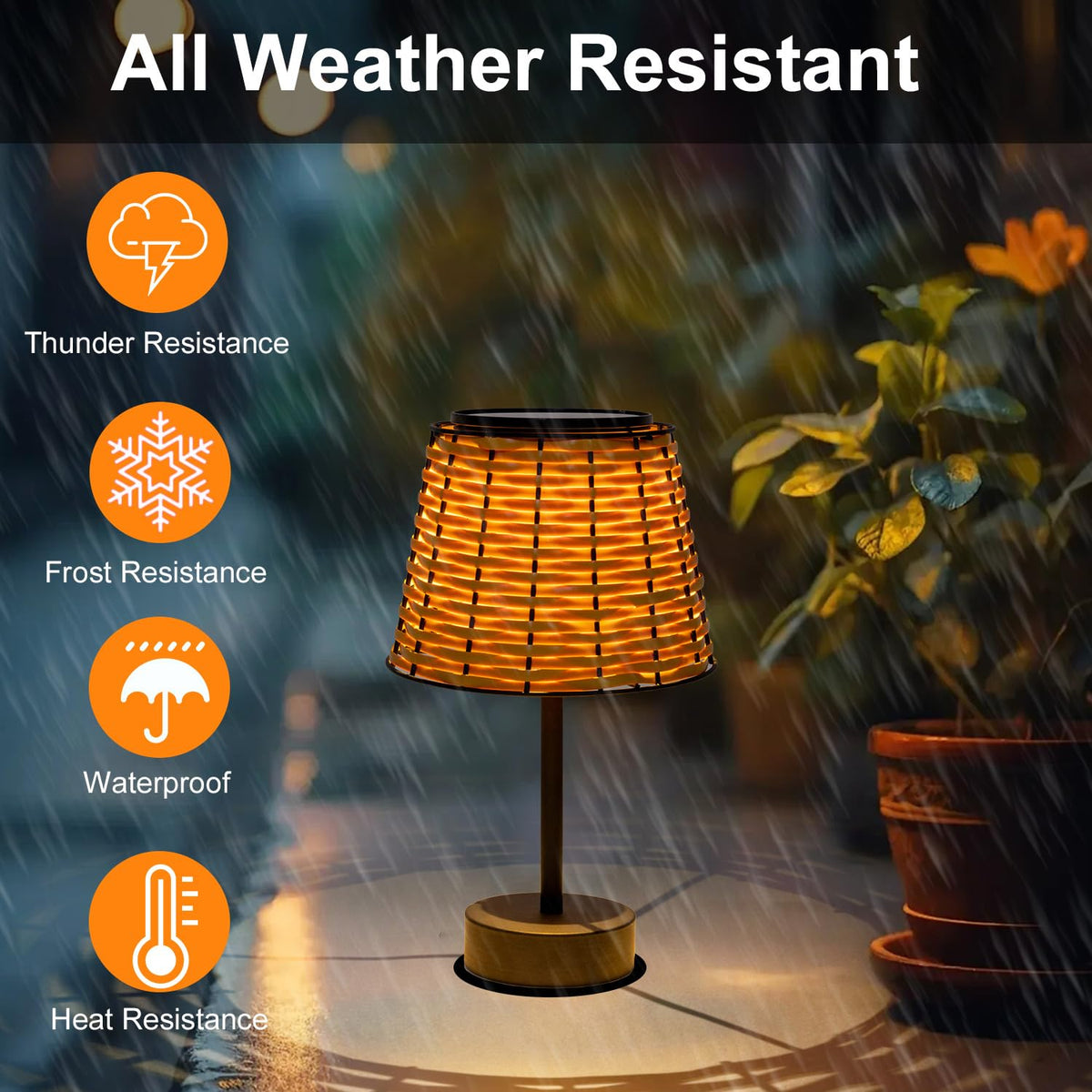 Livinlarge solar lamp at dusk delivering a gentle glow for outdoor spaces