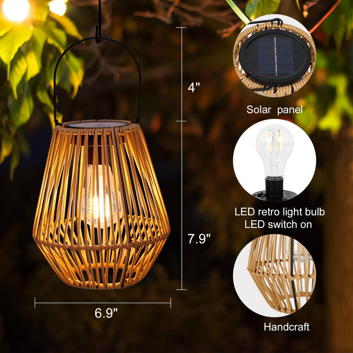 Livinlarge solar lantern package includes two decorative lights for coordinated setup.
