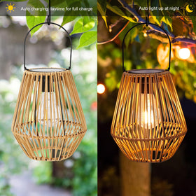 Livinlarge solar lantern patio lawn versatile placement on tables, ground, or trees.