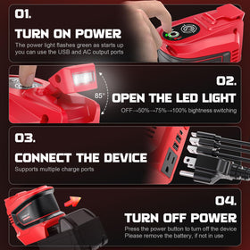 LIVOWALNY 200 lumen LED work light with adjustable brightness