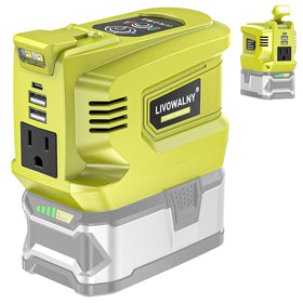 LIVOWALNY 200W inverter with Ryobi battery connection for portable off-grid power