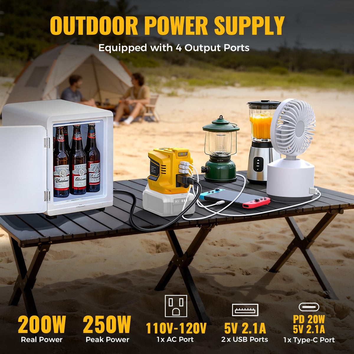 LIVOWALNY inverter delivers stable 200W continuous power (250W peak) for small devices.