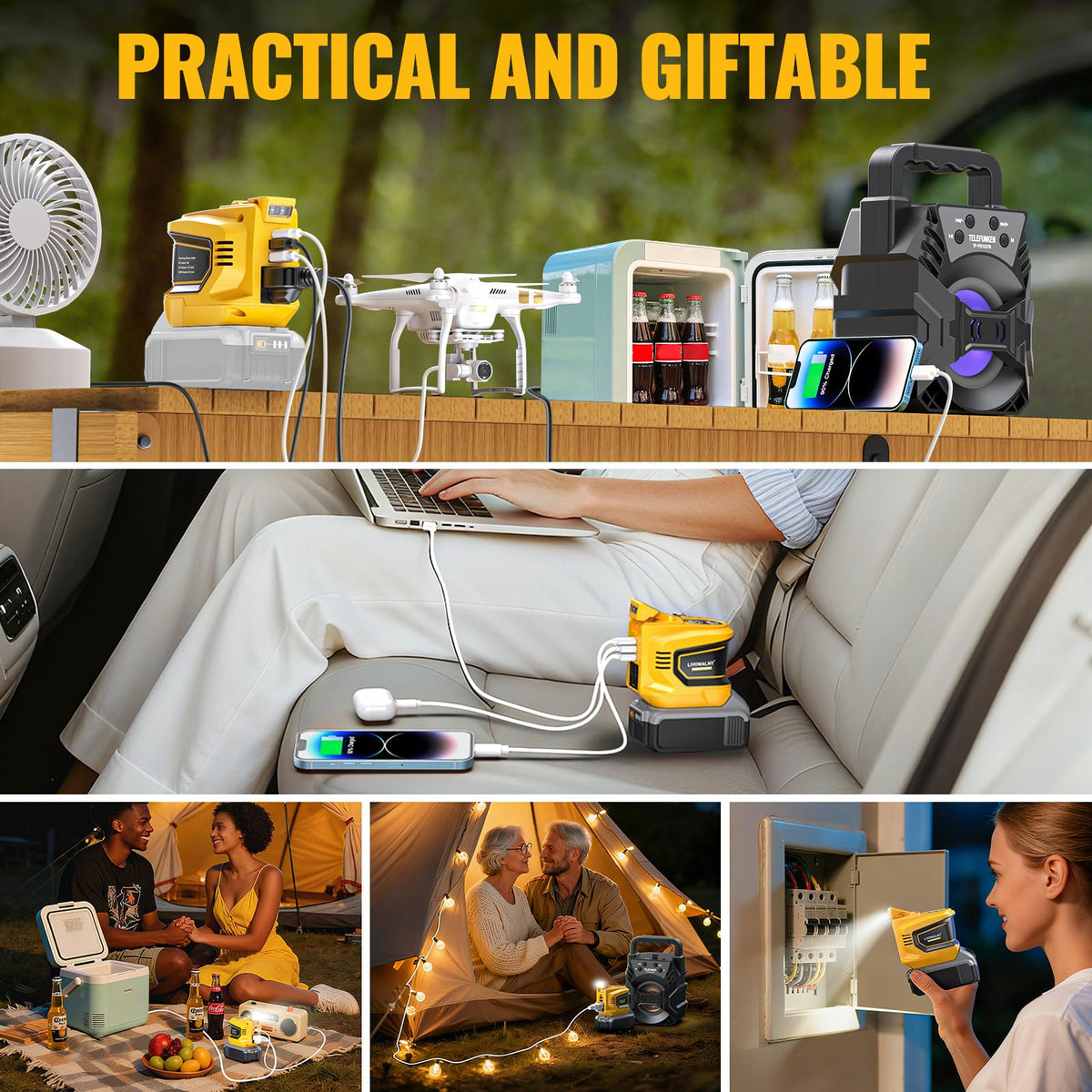 Battery not included; LIVOWALNY inverter is sold as a bare tool.