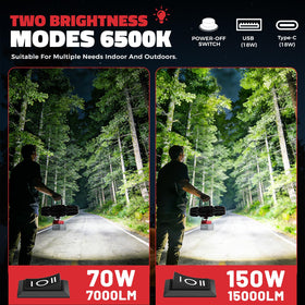 LIVOWALNY 6500K daylight output provides clear, natural illumination.