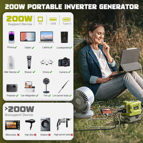 Compact, lightweight LIVOWALNY inverter designed for easy carrying