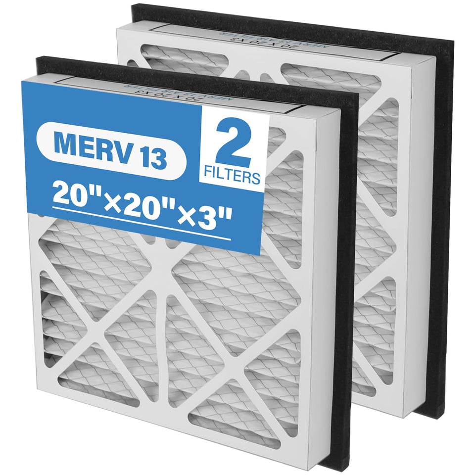 LIWEDFG 20x20x3 MERV-13 filter pack ready for installation, improving air filtration at home