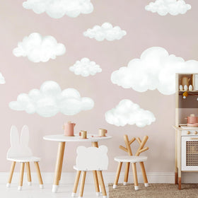 Liwo watercolor cloud wall decal for ceiling creates a dreamy atmosphere and simple repositioning