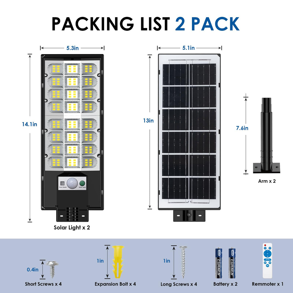 Lixmiari versatile 4-pack suits yards, driveways, walls and garages.