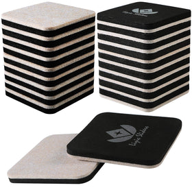 Liyic 20-pack 3-inch square felt sliders under furniture legs protect hardwood floors during moves.
