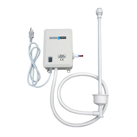 Liyuan bottled water dispenser pump side view showing compact profile for easy placement.