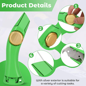 Lizenoz roofing knife cutting carpet demonstration for clean, edge-free results.