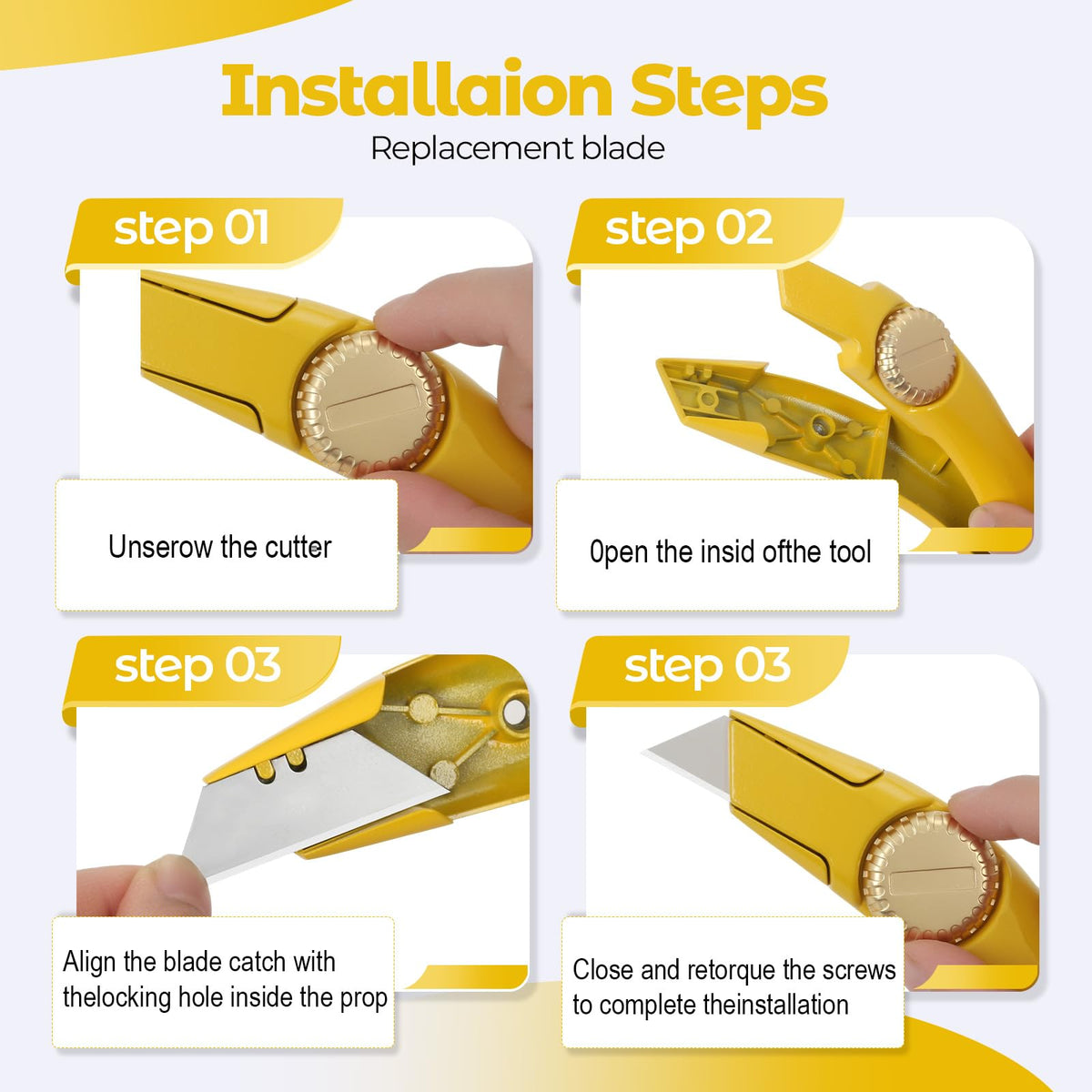 Lizenoz knife with built-in blade storage for fast replacements on site.