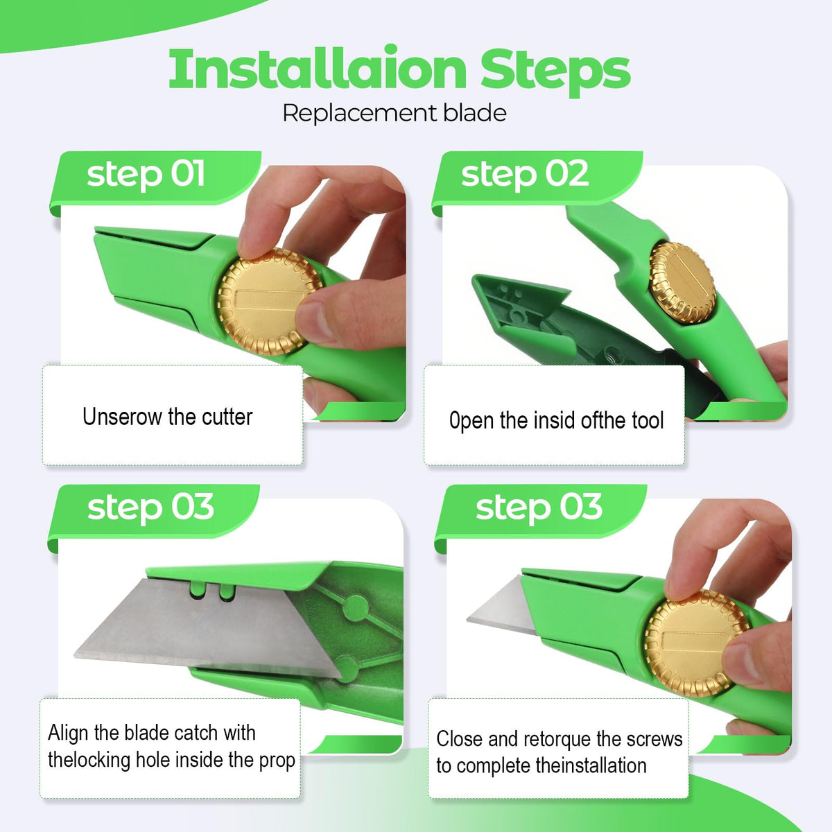 Lizenoz replacement blades pack enables quick blade changes on site.
