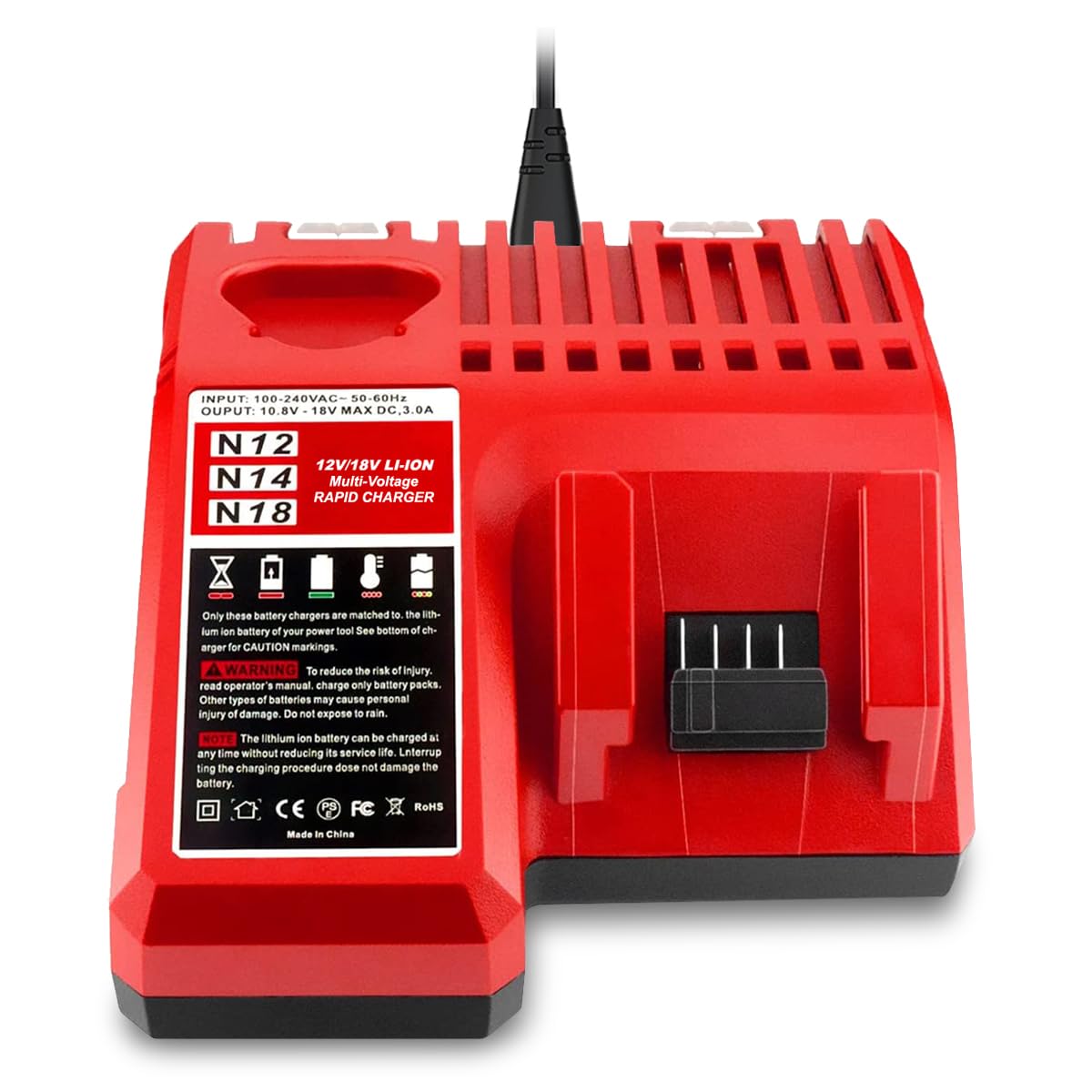 Lizone charger with cable port supports quick setup on site.