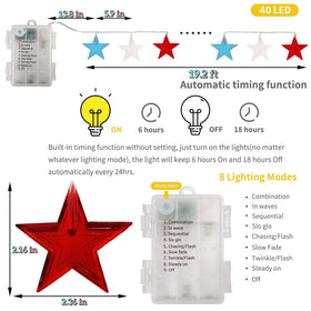 LJLNION 8 mode patriotic lights offer flexible ambience for celebrations