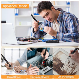 LJPXHHU 12-in-1 kit includes tips and case for versatile soldering tasks
