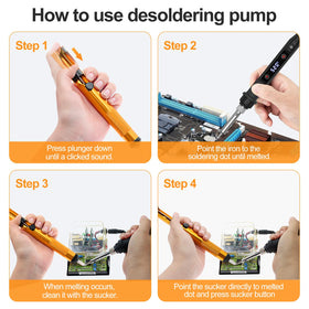 LJPXHHU desoldering pump and case for easy component removal