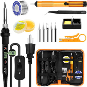 LJPXHHU Soldering Iron Kit 80W LCD display for precise temperature control
