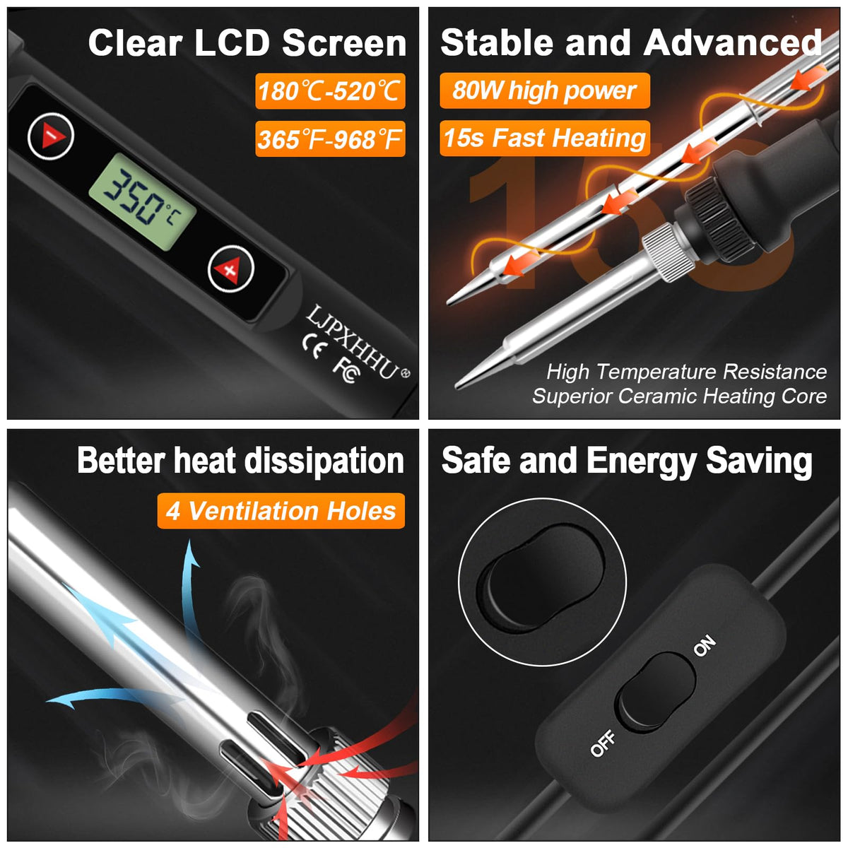 LJPXHHU anti-scald handle with ventilation supports safe long sessions
