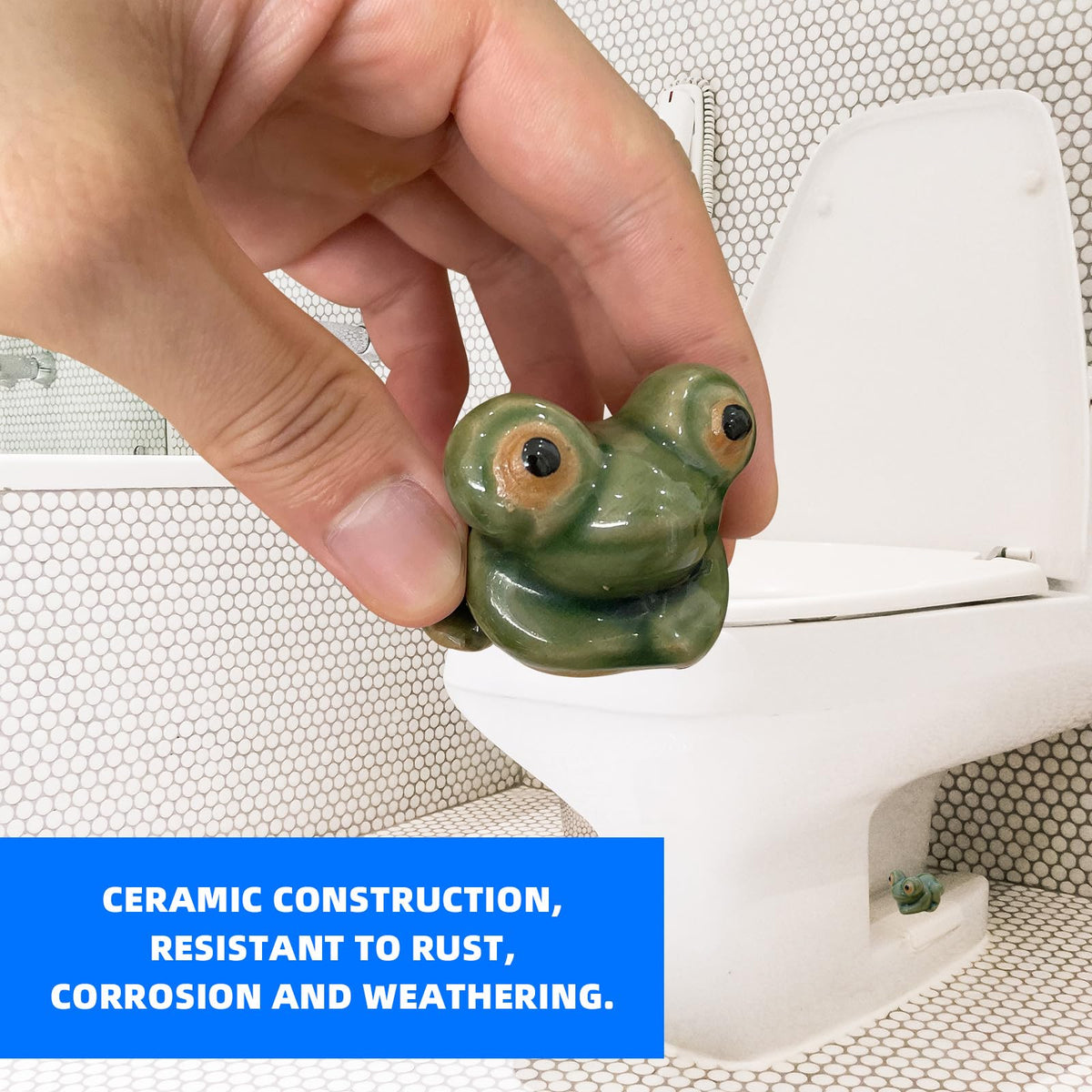 LJZP ceramic bolt caps set featuring cute frog and turtle accents