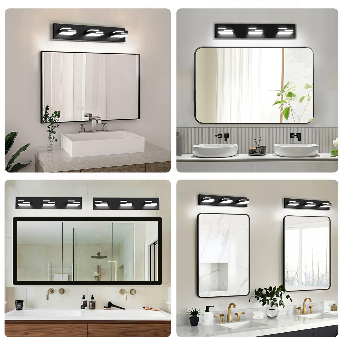 LKHF dimmable vanity light enabling adjustable brightness for ambiance and task lighting.