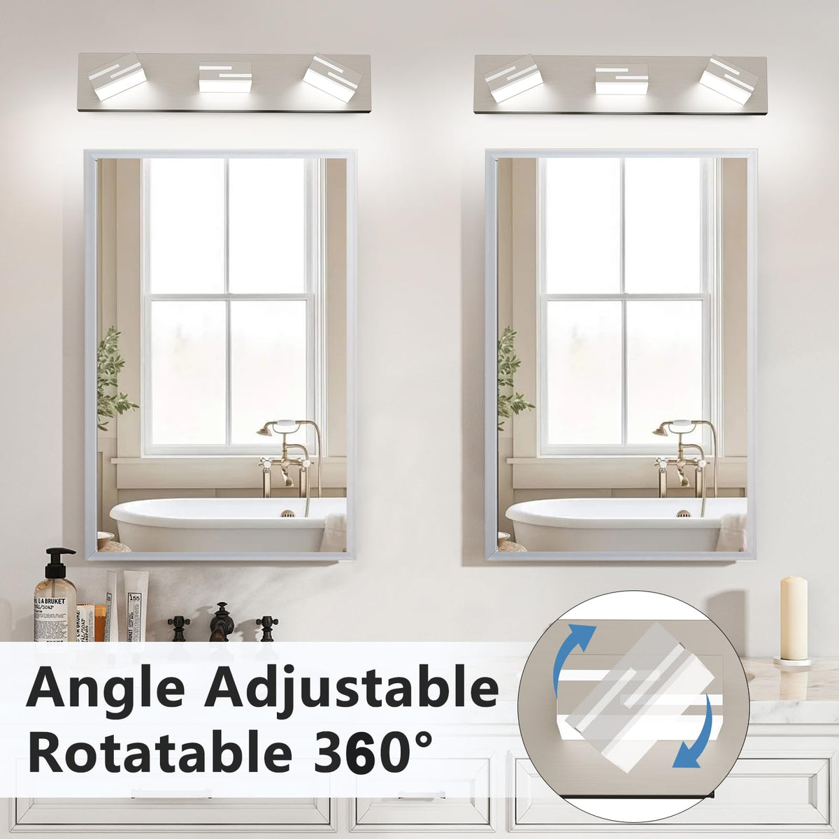 LKHF easy-install vanity light simplifies setup for quick upgrades.