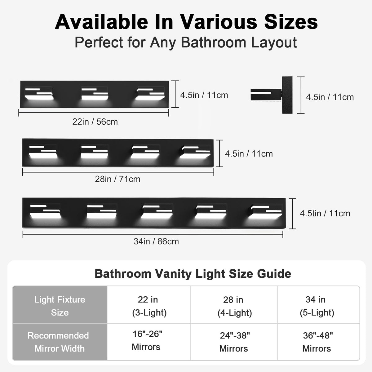 LKHF 5CCT range offers warm to cool white lighting options.