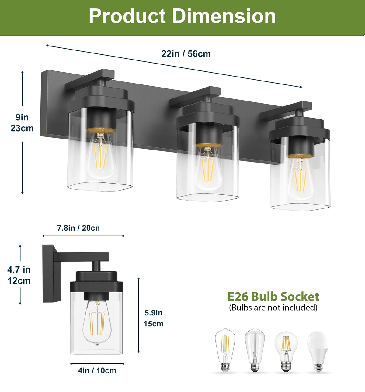 LKHF square clear glass shades provide modern clarity and soft illumination.