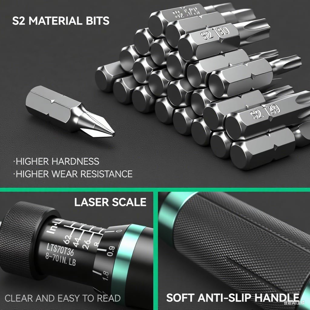 Close-up of the adjusting wheel on LLAVETOR torque screwdriver