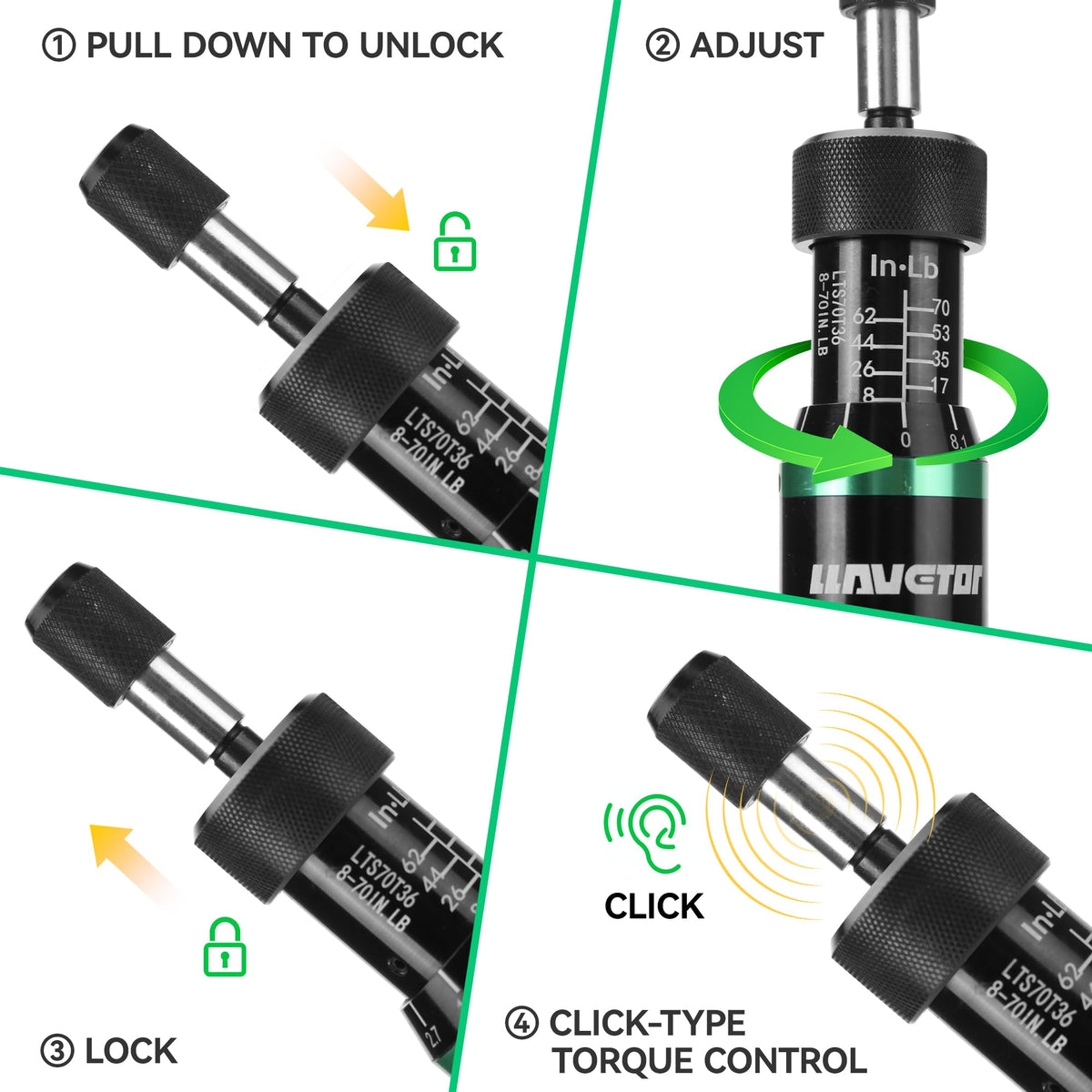 Durable anodized components of LLAVETOR torque screwdriver in a workshop