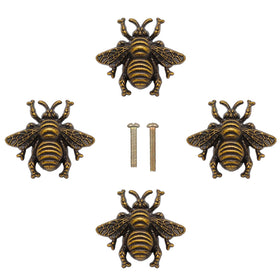 LLDYNW bee cabinet knob bronze on a drawer for rustic charm
