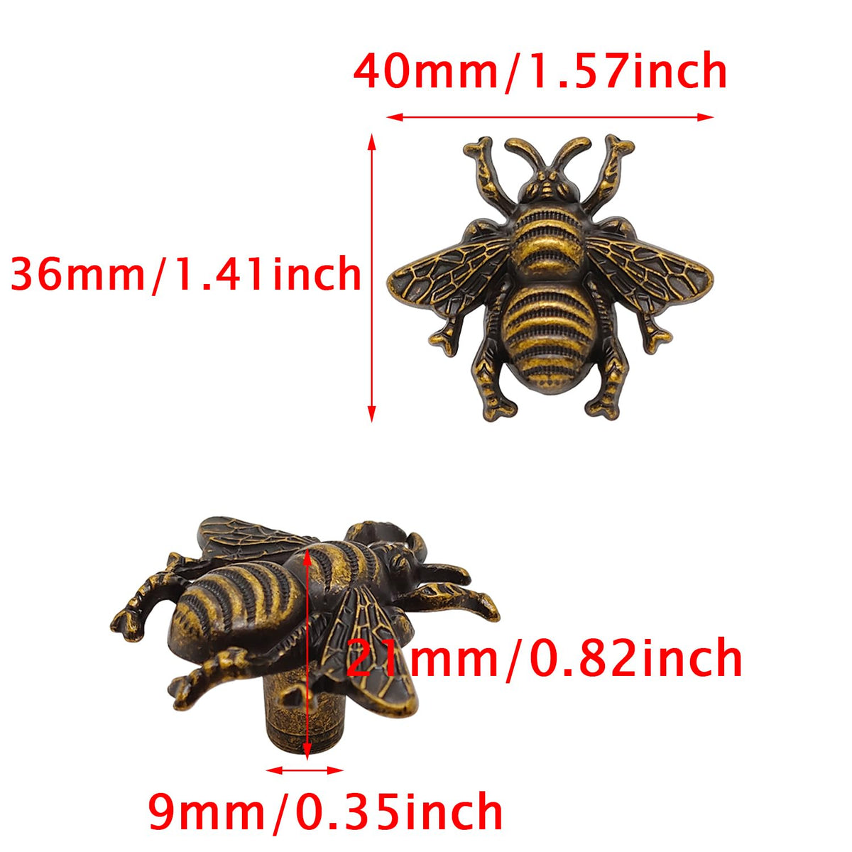 LLDYNW bee cabinet knob gold on a dresser for vibrant accent