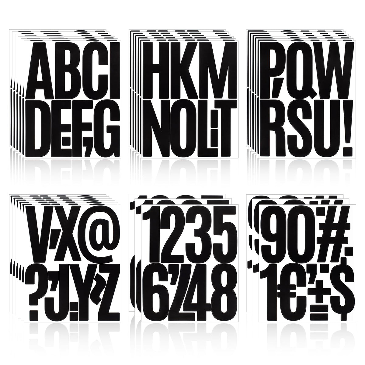 Llewyn letters stickers collection for home and office labeling.