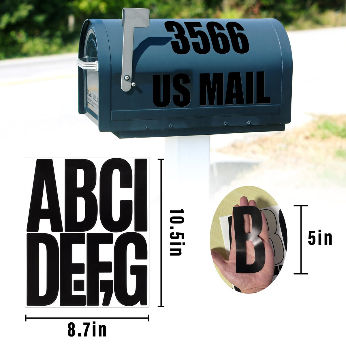 Llewyn waterproof vinyl stickers durable for outdoor mailbox and door labeling.